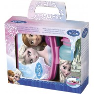 Disney Frozen Timeless Plastic Tiffin Box Set, 500ml, Blue Pink